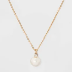 Pearl And Rhinestone Pendant Necklace - A New Day™ -A NEW DAY Shop GUEST d693d96c 87d3 4f79 b660 cf5061fca796