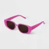Women's Plastic Angular Rectangle Sunglasses - A New Day™ Light Pink -A NEW DAY Shop GUEST d7d26195 a178 4f0d a632 fd5f939feafa