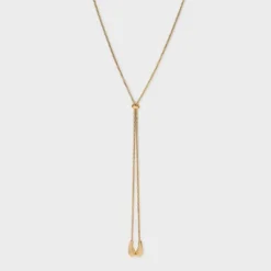 Teardrop Bean Adjustable Necklace - A New Day™ Gold: Lobster Claw Clasp, Nickel-Free Metal, 32" Length -A NEW DAY Shop GUEST dbe99cb8 5c0d 4de7 bcb7 2e211a9d1800