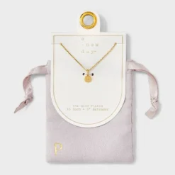 14K Gold Plated Round Initial Pendant Necklace - A New Day™ -A NEW DAY Shop GUEST dc23885e 1d8c 4e4d a360 e97852715e1d