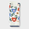 Women's Floral 3pk Crew Socks - A New Day™ Ivory/Blue/Gray 4-10: Tagless, Smooth Toe Seams -A NEW DAY Shop GUEST dc373fc5 ffb1 4a27 99e1 eb7c68cb78ee