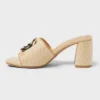 Women's Arden Raffia Ornamented Block Heels With Memory Foam Insole - A New Day™ Tan -A NEW DAY Shop GUEST defcd815 0800 4ca0 b285 3fe5abe731ac