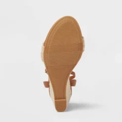 Women's Tish Single Band Ankle Strap Wedge Heels With Memory Foam Insole - A New Day™ Tan -A NEW DAY Shop GUEST e0140052 9223 41af 887a 9b4c473ccf32