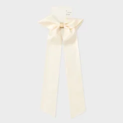 Bow With Gold Center Hair Clip - A New Day™ Ivory