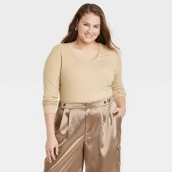 Women's Long Sleeve V-Neck T-Shirt - A New Day™ -A NEW DAY Shop GUEST e65fd31e eae5 4de7 95aa 2995a9772efd