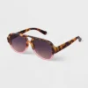 Women's Round Two-Tone Plastic Aviator Sunglasses - A New Day™ Pink -A NEW DAY Shop GUEST e7b17f47 4861 40bb b8b4 00aa12a4ccaf