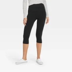 Women's High-Waist Cotton Blend Seamless Capri Leggings - A New Day™ -A NEW DAY Shop GUEST e8f66b6a 177a 43cc 834c af817ccf7c37