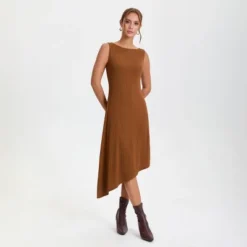 Women's Asymmetrical Knit Midi Sheath Dress - A New Day™ Brown -A NEW DAY Shop GUEST e95420c0 2da2 49e0 afb4 c70e5476c216