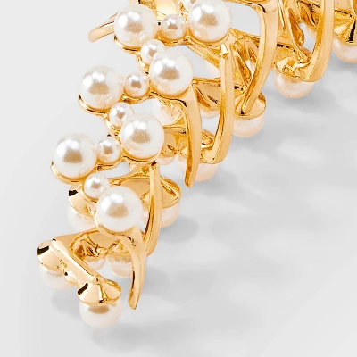 Metal Pearled Claw Hair Clip - A New Day™ Gold: Fashion Styling, Zinc & Aluminum 4 Metal Pearled Claw Hair Clip - A New Day™ Gold: Fashion Styling, Zinc & Aluminum - Image 2