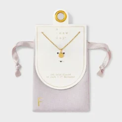 14K Gold Plated Round Initial Pendant Necklace - A New Day™ -A NEW DAY Shop GUEST ebb28a50 73a5 437a 83c9 b8ba66d48924