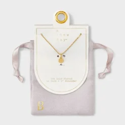 14K Gold Plated Round Initial Pendant Necklace - A New Day™ -A NEW DAY Shop GUEST ec266eea c45d 46e3 907c 294703b3771b