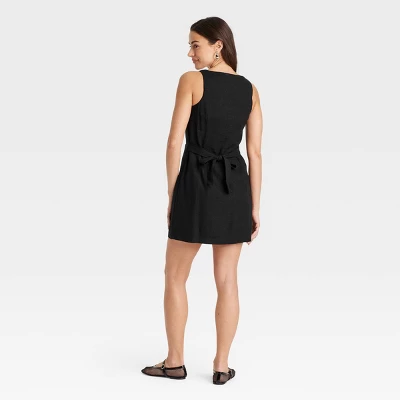 Women's Linen Mini Vest Dress - A New Day™ 3 Women's Linen Mini Vest Dress - A New Day™