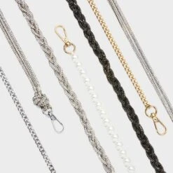 Handheld Mini Handbag Strap - A New Day™ Silver: Zinc Alloy Lobster Claw Clasp, Solid Pattern, 11.4" Length, Bag Accessory -A NEW DAY Shop GUEST ed700620 da97 4629 9f56 1bfdd652f899