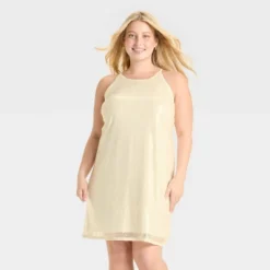 Women's Sequin Mini Shift Dress - A New Day™ Cream -A NEW DAY Shop GUEST ee5d977d b889 432a bc3a b3c388fe52cd
