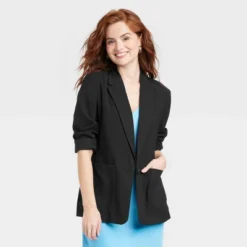 Women's Relaxed Fit Essential Blazer - A New Day™ Black -A NEW DAY Shop GUEST eebba536 cbd3 4391 b1f7 2fd2697fa4e0