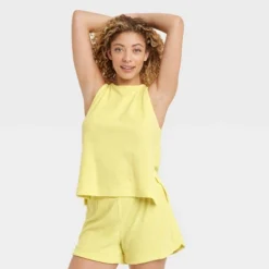 Women's Terry Tank Top - A New Day™ Yellow -A NEW DAY Shop GUEST ef13954e 83bd 4fe9 a63b 8d97d1a56b48