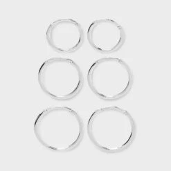 Endless Hoop Earring Set 3pc - A New Day™ Silver -A NEW DAY Shop GUEST f217778b 2ac1 407b b77b ec17d761c741