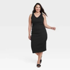 Women's Rib Knit Side Ruched Bodycon Dress - A New Day™ -A NEW DAY Shop GUEST f2bd294f d438 4e9f abe6 5b0f6ce4a71f