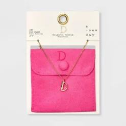 Gold Dipped Cubic Zirconia Initial Pendant Necklace - A New Day™ Gold -A NEW DAY Shop GUEST f2e949d1 9192 4404 a566 df63b4e7d8a8