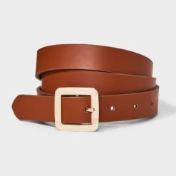 Women's Chunky Center Bar Buckle Belt - A New Day™ Brown -A NEW DAY Shop GUEST f373ba15 c26d 4a0b 950e 78890099f3dc
