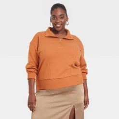 Women's Quarter Zip Sweatshirt - A New Day™ -A NEW DAY Shop GUEST f47ba115 171b 4269 8c39 19892211f27b