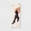 Women's Striped Sheer Knee Highs With Ruffle Trim - A New Day™ Black 4-10: Nylon Spandex Knit Stockings -A NEW DAY Shop GUEST f4a060e0 d72f 4772 a771 e219c4a635e2
