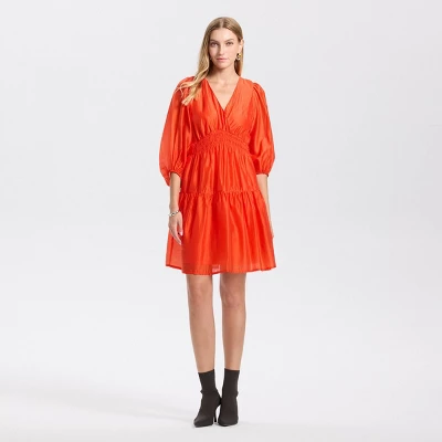 Women's Shirring Mini A-Line Dress - A New Day™ 4 Women's Shirring Mini A-Line Dress - A New Day™ - Image 2