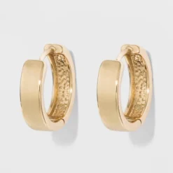 Medium Huggie Hoop Earrings - A New Day™ Gold: Clip-In Clasp, Brass, Nickel-Free, 0.59" Diameter, Single Pair -A NEW DAY Shop GUEST f8ccd1f0 bbdd 4f9f 8817 7d68f52ec68e