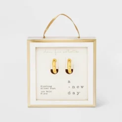 14K Gold Plated Tube Hoop Post Drop Earrings - A New Day™ -A NEW DAY Shop GUEST f95da72f 1703 4efe 9d42 0397469cc03a