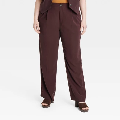 Women's High-Rise Relaxed Fit Full Length Baggy Wide Leg Trousers - A New Day™ 7 Women's High-Rise Relaxed Fit Full Length Baggy Wide Leg Trousers - A New Day™ - Image 5