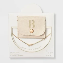 14K Gold Dipped Cubic Zirconia Initial Necklace - A New Day™ -A NEW DAY Shop GUEST fb14de9c aa59 4e36 8681 50a9a374ca54