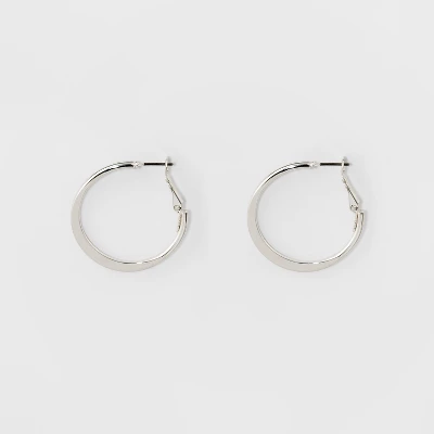 Medium Flat Hoop Earrings - A New Day™ 4 Medium Flat Hoop Earrings - A New Day™ - Image 2