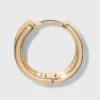 Medium Huggie Hoop Earrings - A New Day™ Gold: Clip-In Clasp, Brass, Nickel-Free, 0.59" Diameter, Single Pair -A NEW DAY Shop GUEST fccb7079 386b 4995 b6eb 8576a3fb9750