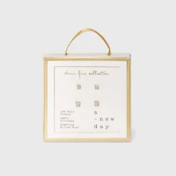 14K Gold Plated Cubic Zirconia Duo Stud Earrings - A New Day™ -A NEW DAY Shop GUEST fdf93ff5 9ada 4657 8afd 3676cc4fbbf6