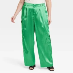 Women's High-Rise Satin Cargo Pants - A New Day™ -A NEW DAY Shop GUEST fe6ec649 6ca8 4cbb b75e 288f0fc3f011