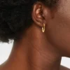14K Gold Plated Click Top Hoop Earrings - A New Day™ Gold
